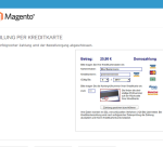 Magento Zahlung Kreditkarte